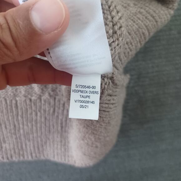 Old Navy‎ Sweater Women 3X Tan Tunic Casual Wide Neck Minimalist Clean Girl - Picture 9 of 10